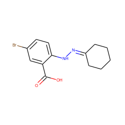 O=C(O)c1cc(Br)ccc1NN=C1CCCCC1 ZINC000004350629