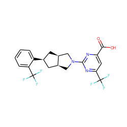 O=C(O)c1cc(C(F)(F)F)nc(N2C[C@H]3C[C@@H](c4ccccc4C(F)(F)F)C[C@H]3C2)n1 ZINC000473088510