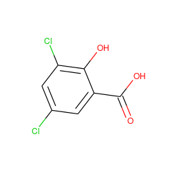 O=C(O)c1cc(Cl)cc(Cl)c1O ZINC000000409156