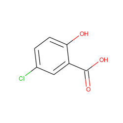 O=C(O)c1cc(Cl)ccc1O ZINC000000404337