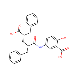 O=C(O)c1cc(NC(=O)[C@H](Cc2ccccc2)C[C@@H](Cc2ccccc2)C(=O)O)ccc1O ZINC000026509046