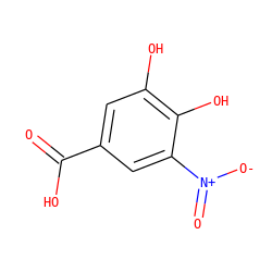 O=C(O)c1cc(O)c(O)c([N+](=O)[O-])c1 ZINC000027977563
