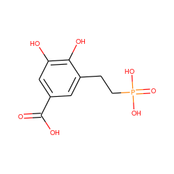 O=C(O)c1cc(O)c(O)c(CCP(=O)(O)O)c1 ZINC000029251787