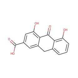 O=C(O)c1cc(O)c2c(c1)Cc1cccc(O)c1C2=O ZINC000001636654