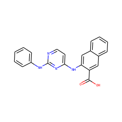 O=C(O)c1cc2ccccc2cc1Nc1ccnc(Nc2ccccc2)n1 ZINC000014960335