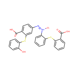 O=C(O)c1ccc(/N=[N+](/[O-])c2ccccc2Sc2ccccc2C(=O)O)cc1Sc1ccccc1O ZINC000103301031