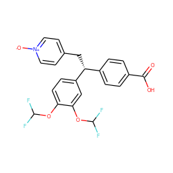 O=C(O)c1ccc([C@@H](Cc2cc[n+]([O-])cc2)c2ccc(OC(F)F)c(OC(F)F)c2)cc1 ZINC000013442082