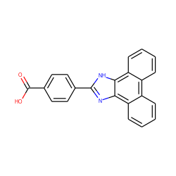 O=C(O)c1ccc(-c2nc3c4ccccc4c4ccccc4c3[nH]2)cc1 ZINC000004190479