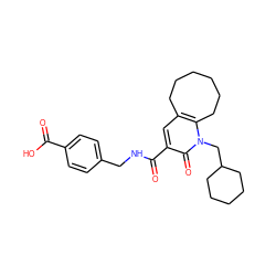 O=C(O)c1ccc(CNC(=O)c2cc3c(n(CC4CCCCC4)c2=O)CCCCCC3)cc1 ZINC000084604278