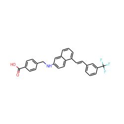 O=C(O)c1ccc(CNc2ccc3c(/C=C/c4cccc(C(F)(F)F)c4)cccc3c2)cc1 ZINC000013560097