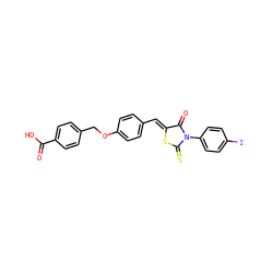 O=C(O)c1ccc(COc2ccc(/C=C3\SC(=S)N(c4ccc(I)cc4)C3=O)cc2)cc1 ZINC000473154474