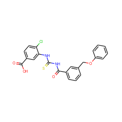 O=C(O)c1ccc(Cl)c(NC(=S)NC(=O)c2cccc(COc3ccccc3)c2)c1 ZINC000001129004