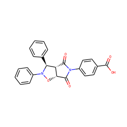 O=C(O)c1ccc(N2C(=O)[C@@H]3[C@@H](ON(c4ccccc4)[C@H]3c3ccccc3)C2=O)cc1 ZINC000101521031