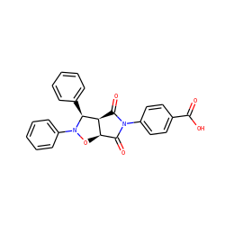 O=C(O)c1ccc(N2C(=O)[C@H]3ON(c4ccccc4)[C@@H](c4ccccc4)[C@H]3C2=O)cc1 ZINC000013805824