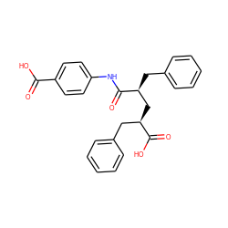 O=C(O)c1ccc(NC(=O)[C@@H](Cc2ccccc2)C[C@H](Cc2ccccc2)C(=O)O)cc1 ZINC000026500356