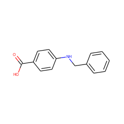 O=C(O)c1ccc(NCc2ccccc2)cc1 ZINC000000392253