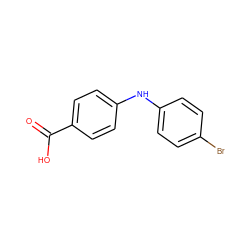 O=C(O)c1ccc(Nc2ccc(Br)cc2)cc1 ZINC000050913011