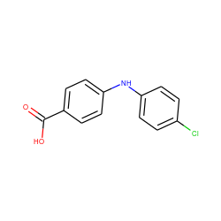 O=C(O)c1ccc(Nc2ccc(Cl)cc2)cc1 ZINC000050913005