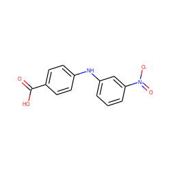 O=C(O)c1ccc(Nc2cccc([N+](=O)[O-])c2)cc1 ZINC000035367391