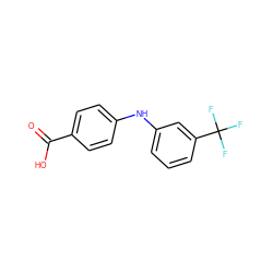 O=C(O)c1ccc(Nc2cccc(C(F)(F)F)c2)cc1 ZINC000050912949