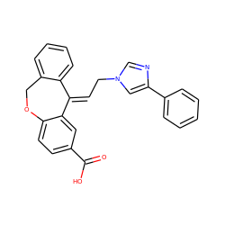 O=C(O)c1ccc2c(c1)/C(=C/Cn1cnc(-c3ccccc3)c1)c1ccccc1CO2 ZINC000013727062