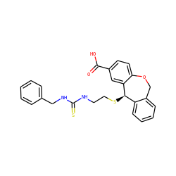 O=C(O)c1ccc2c(c1)[C@H](SCCNC(=S)NCc1ccccc1)c1ccccc1CO2 ZINC000013727030