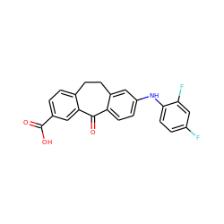 O=C(O)c1ccc2c(c1)C(=O)c1ccc(Nc3ccc(F)cc3F)cc1CC2 ZINC000095595635