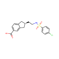 O=C(O)c1ccc2c(c1)C[C@H](CCNS(=O)(=O)c1ccc(Cl)cc1)C2 ZINC000027406283