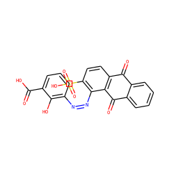 O=C(O)c1cccc(/N=N\c2c(S(=O)(=O)O)ccc3c2C(=O)c2ccccc2C3=O)c1O ZINC000013099340