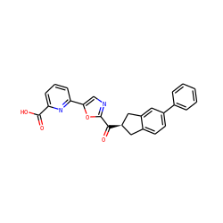 O=C(O)c1cccc(-c2cnc(C(=O)[C@@H]3Cc4ccc(-c5ccccc5)cc4C3)o2)n1 ZINC000071296803