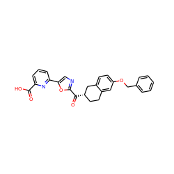 O=C(O)c1cccc(-c2cnc(C(=O)[C@H]3CCc4cc(OCc5ccccc5)ccc4C3)o2)n1 ZINC000071318760