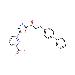 O=C(O)c1cccc(-c2cnc(C(=O)CCc3ccc(-c4ccccc4)cc3)o2)n1 ZINC000029151241