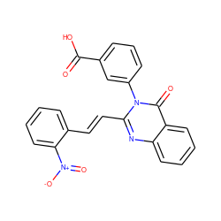 O=C(O)c1cccc(-n2c(/C=C/c3ccccc3[N+](=O)[O-])nc3ccccc3c2=O)c1 ZINC000058540724