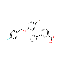 O=C(O)c1cccc(C2=C(c3cc(Br)ccc3OCc3ccc(F)cc3)CCC2)c1 ZINC000028819247