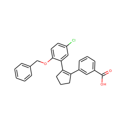 O=C(O)c1cccc(C2=C(c3cc(Cl)ccc3OCc3ccccc3)CCC2)c1 ZINC000033988140