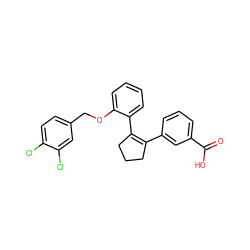 O=C(O)c1cccc(C2=C(c3ccccc3OCc3ccc(Cl)c(Cl)c3)CCC2)c1 ZINC000028819235