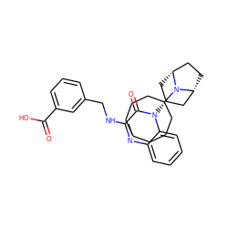 O=C(O)c1cccc(CNc2nc3ccccc3n([C@@H]3C[C@@H]4CC[C@H](C3)N4C3CCCCCCC3)c2=O)c1 ZINC000114764621