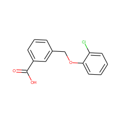 O=C(O)c1cccc(COc2ccccc2Cl)c1 ZINC000000280728