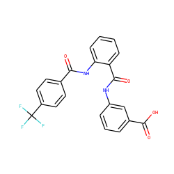 O=C(O)c1cccc(NC(=O)c2ccccc2NC(=O)c2ccc(C(F)(F)F)cc2)c1 ZINC000299823214