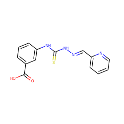 O=C(O)c1cccc(NC(=S)N/N=C/c2ccccn2)c1 ZINC000000126307