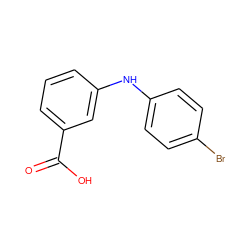 O=C(O)c1cccc(Nc2ccc(Br)cc2)c1 ZINC000066098454