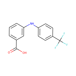 O=C(O)c1cccc(Nc2ccc(C(F)(F)F)cc2)c1 ZINC000054186689