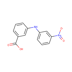 O=C(O)c1cccc(Nc2cccc([N+](=O)[O-])c2)c1 ZINC000035367392