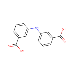 O=C(O)c1cccc(Nc2cccc(C(=O)O)c2)c1 ZINC000082715692