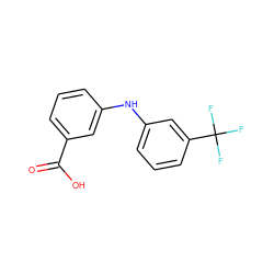 O=C(O)c1cccc(Nc2cccc(C(F)(F)F)c2)c1 ZINC000084708930