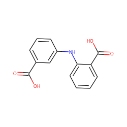 O=C(O)c1cccc(Nc2ccccc2C(=O)O)c1 ZINC000001704343