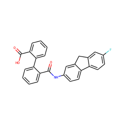 O=C(O)c1ccccc1-c1ccccc1C(=O)Nc1ccc2c(c1)Cc1cc(F)ccc1-2 ZINC000001717014