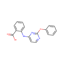 O=C(O)c1ccccc1Nc1ccnc(Oc2ccccc2)n1 ZINC000014960249