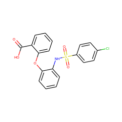 O=C(O)c1ccccc1Oc1ccccc1NS(=O)(=O)c1ccc(Cl)cc1 ZINC000053298820