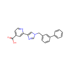 O=C(O)c1ccnc(-c2cn(Cc3cccc(-c4ccccc4)c3)cn2)c1 ZINC000225935863